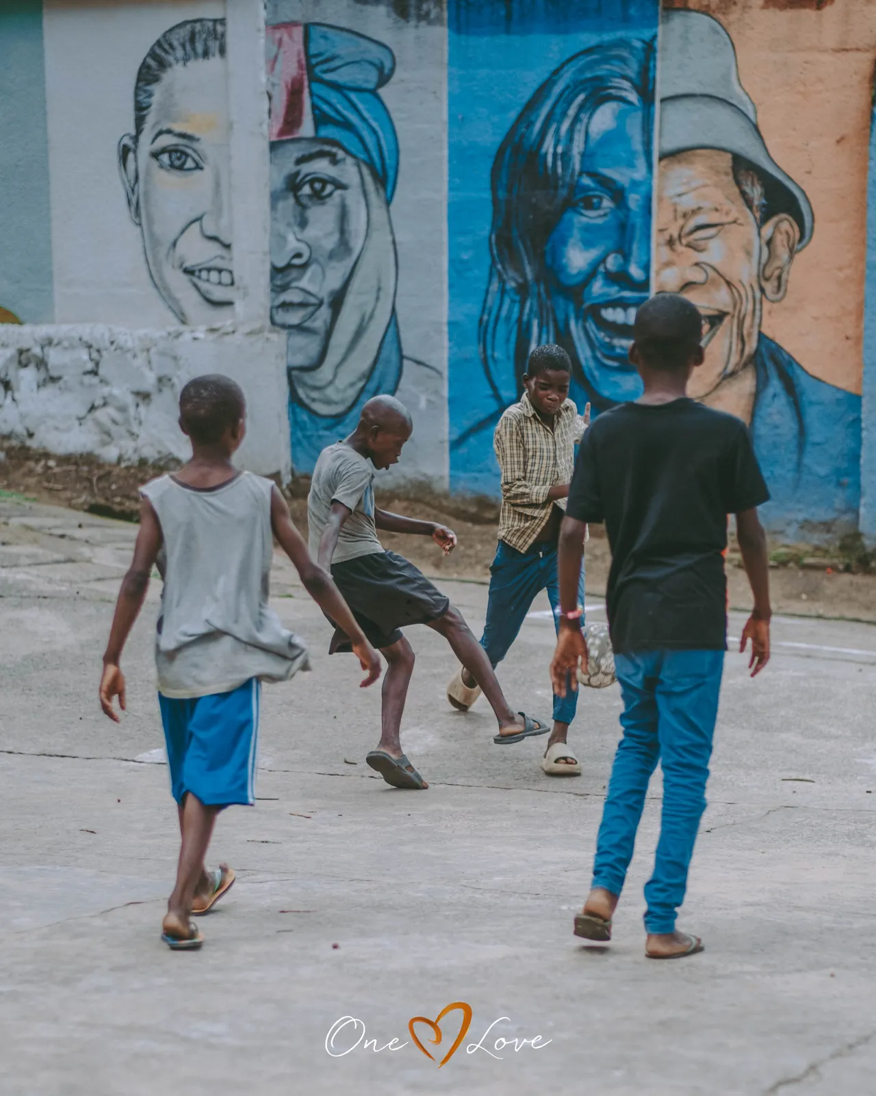 Children at the One Love day centre, February 2023