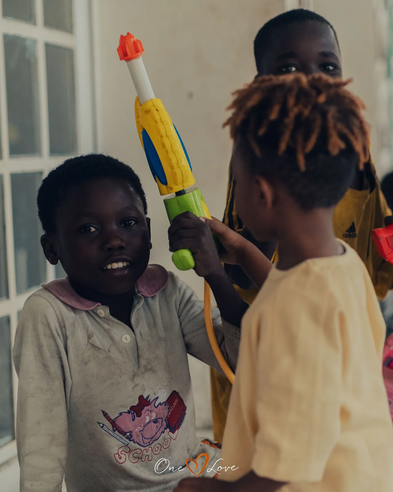 Children at the One Love day centre, 2 September 2023