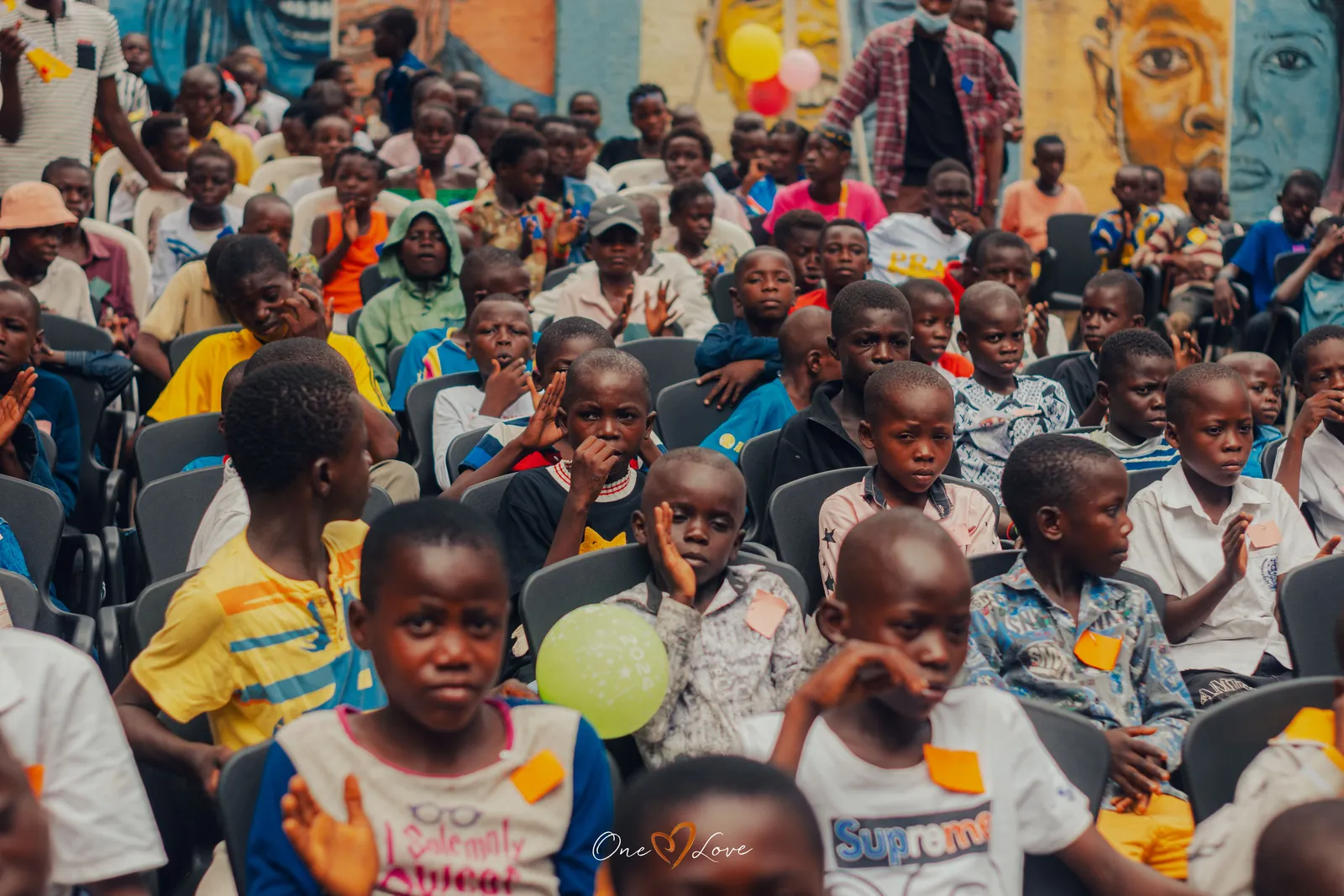 Children at the One Love day centre, Christmas 2023