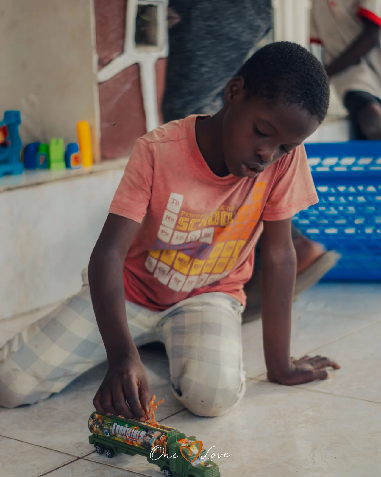 Children at the One Love day centre, 13 April 2024
